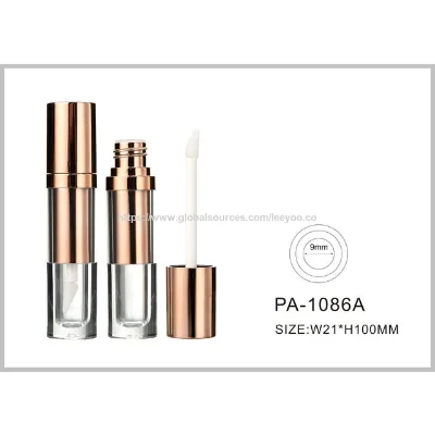 PA-1086A Luxury Metallization Lipgloss Tube Plastic Lip Gloss Case Cosmetic Packaging Liquid Lipstick Container