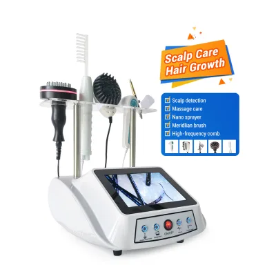 5 in 1 High Frequency Scalp Massage Comb / Hair Regrowth Sprayer / Scalp Care Bio Brush Hair Scalp Analysis Machine
