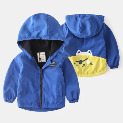 Waterproof Hood Winter Coat Cartoon Hoodies for Kids Boy Children With Fur From China Manufacturer