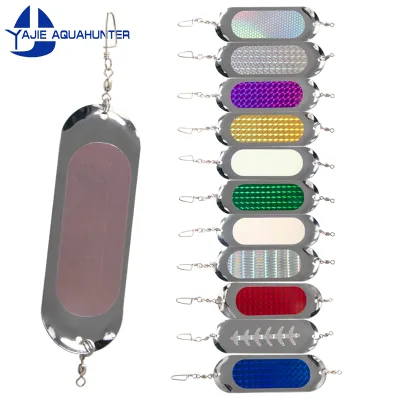 4.5inch Iron Luminous Fishing Attractor Board Saltwater Salmon Trout Trolling Tackle Trolling Flasher Dodger