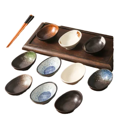 Japanese Restaurant Seasoning Plate Creative Home Seasoning Plate Ceramic Small Plate