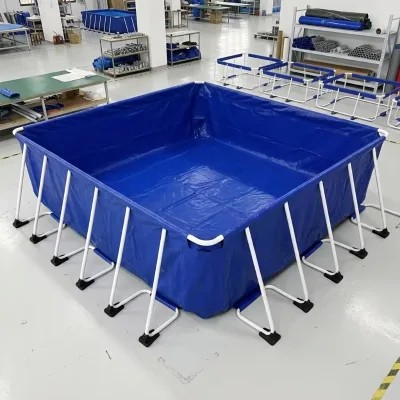Custom PVC Frame Pool Inflatable Commercial Outdoor Portable Fish Farming Tank Tarpaulin Water Storage Aquaculture Swimming