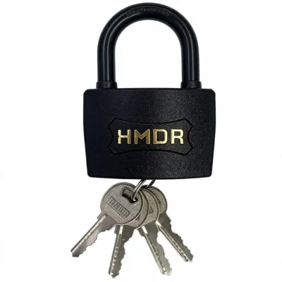 HMDR Anti Theft Padlock 70mm Covered Shell Steel Lock Keyed Door Security Lock