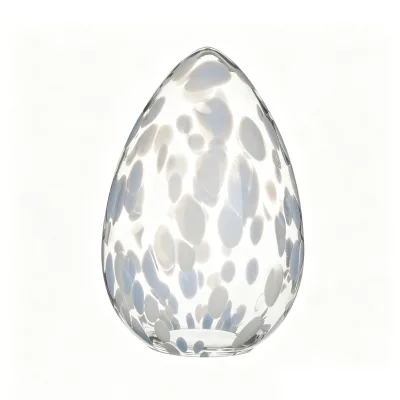 Wholesale Opaque Spotted Egg Shaped Glass Lampshade Hand Blown Wall Pendant Desk Glass Light Cover for Indoor Hanging Lamp Parts