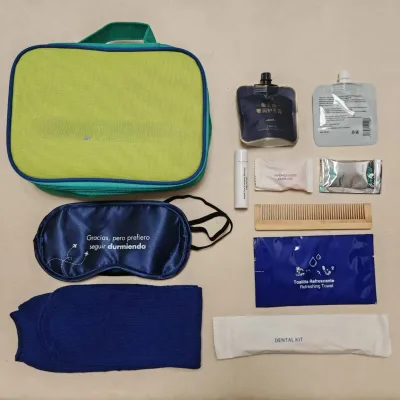 Disposable with Biodegradable Hotel Guest Amenity Kit with Slippers