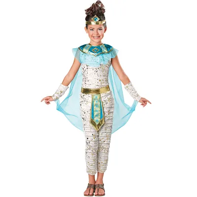 Halloween Cosplay Girls Party Dresses Kid Magic Witch Costume Devil Star Orange Dress Witch Costumes