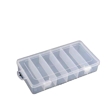 Practical Transparent Plastic 6 Compartment Fishing Tackle Bait Tool Storage Box Portable Household Product Wholesale