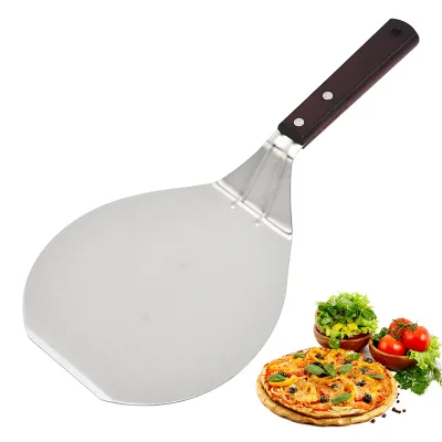 6 Inch 430 Stainless Steel Pizza Steak Pancake Spatula with Wooden Handle