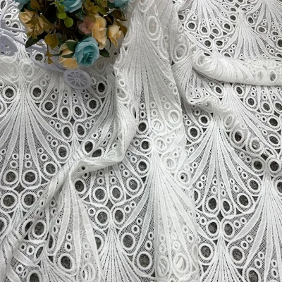 2023 Lace Fabric White China Fabric Textile Suppliers for Garment Fabric