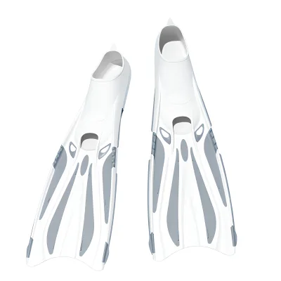 Custom Logo Short Swim Training Fins for Adults Durable Silicone Rubber TPR Long Blades Scuba Divin