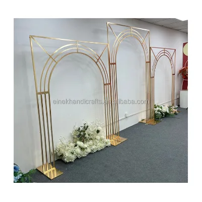 Gold Arch Square Truss Arch Wedding Floral Arch Ceremony Backdrop