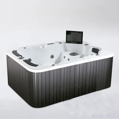 Modern Outdoor Smart Whirlpool Spa Tub New Design Air Jetted Massage Jaccuzzi for Two Adults Hottub Surfing