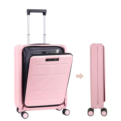 20 Inch Front Open Traveling Carry on Luggage PP Maleta De Viaje Easy to Fold Lightweight Luggage for Business Trip