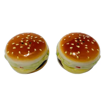 Vintage Hamburger Salt and Pepper Shakers for Kitchen Decor