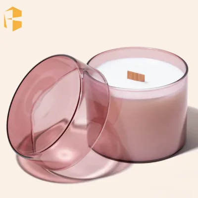 Fubei Living Wholesale Borosilicate Glass Candles, Scented Wax Filled Custom Color Spray & Translucent Finish Vessel