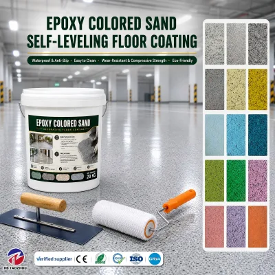 Epoxy Quartz Sand Self Leveling Floor Coating Water Based Decorative Seamless High Strength for Hospital Gymnasium Warehouse