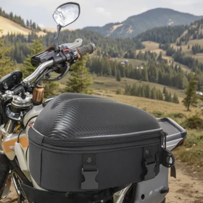 Unisex Waterproof Motorcycle Tail Bag Backpack with Seat and Helmet Tool Storage Fashionable Convenient Luggage Solution