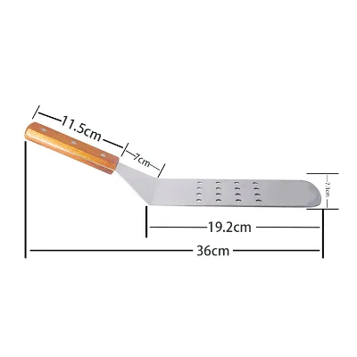 Wholesale High Quality Disposable Stainless Steel 304 Pizza Peel with Wooden Heat-proof Handle