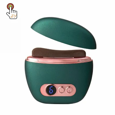 Electric Gua Sha Massager Bian Stone Gua Sha Stone Machine Vibration Massseger Facial Massage Electric Heating Gua Sha