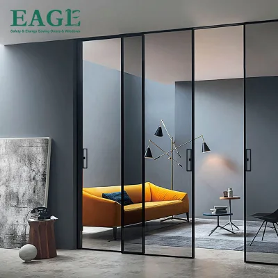 Aluminum Frame Sliding Linkage Door Movable Doors Glass and Aluminum Frame Chinese Soft Closing Doors