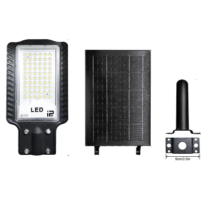China Manufacturer Highway City Road LED Lighting Fixtures 100W Waterproof Solar Panel Rechargeable Battery Street Lamp Aluminum