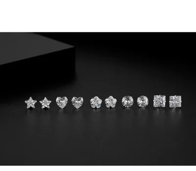 BOYI 2025 Wholesale of High-End S999 Pure Silver Four Claw Fashionable Jewelry Earrings