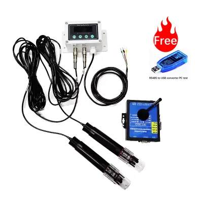 RS485 PH ORP TEMPERATURE 3 in 1 WATER QUALITY SENSOR CONTROLLER WITH MONITORING and DOSING in WATER