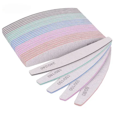 Customized Double Side Nail Files Buffer 80/100/150/180/240 Grit Nail Art Manicure Tool