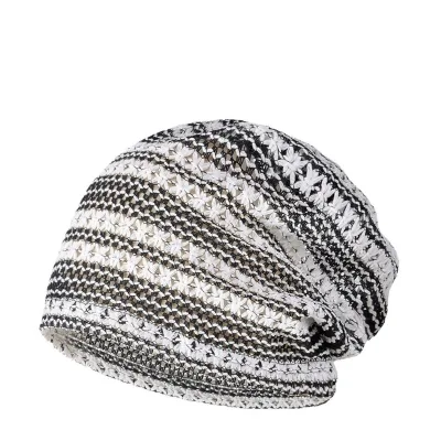 Women'S Lightweight Breathable Lace Beanie Single Layer Hollow Out Cap with Geometric Hollow-Out Design hat