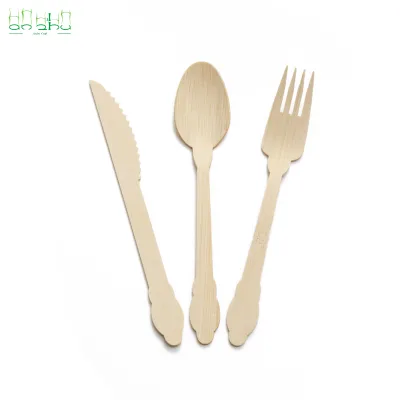 Luxury Bamboo Forks Disposable Flatware for Christmas Party Catering Buffet and Outdoor Dining