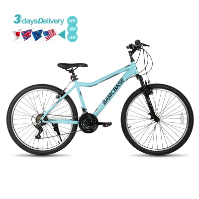 For 26-Inch 21-Speed Entry-Level Steel Frame Suspension Dual Disc Brake Wide Comfort Saddle Aluminum Alloy Wheels All