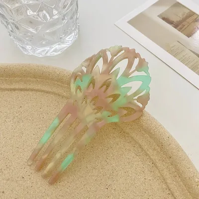 New Style Acetate Updo Chignon Pin Hair Accessories Beautiful Shape Hairpins French Style Hair Stick Fork for Thick Long Hair
