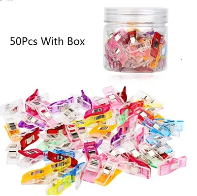 50 Pcs Multipurpose Sewing Clips for Quilting,Fabric,Craft Clamps Crafting Crochet Knitting Tools