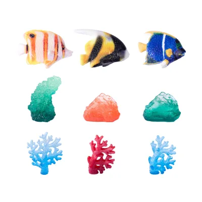 Miniature Landscape Creative Small Fish Turtle Coral Reef Stones Aquarium Decoration DIY Accessories Waterproof Eco-Friendly