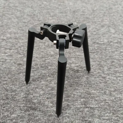 Practical Black 28.6cm Mini Tripod Fit for Prism Pole Mini Triangle Tripod Total Station Tripod