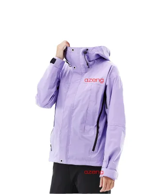 AZENG Women's Windproof Waterproof Hooded Ski Jacket Winter Snowboard Gear With Pants Mountain Clothes for Winter Sports