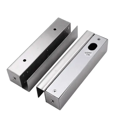 Keysecurity Smart Security Frameless Glass Door Lock Electric Deadbolt Magnetic Bolt Stainless Steel Silver U Bracket 1 Year