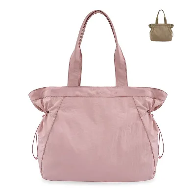 Stylish Shoulder Waterproof Custom Logo Duffel Nylon Shopper Weekend Daily Use Hand Hold Beach Travel Tote Bags