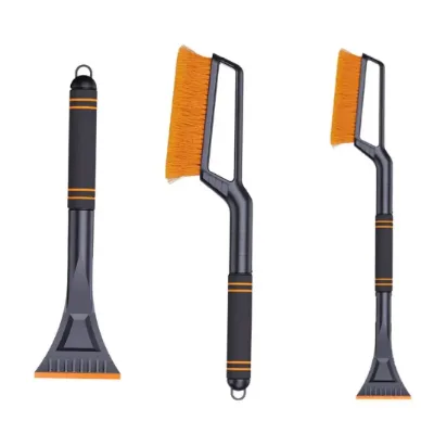 Snow Removal Winter Car Accessories Tough Window Snow Scraper with Aluminium Body Car Snow Brush and Ice Scrapers