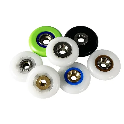 Customized O Shape POM Nylon Smooth Pulleys Sliding Door Hanging Wheel Track Roller Shower Door Roller with Silent Bearings