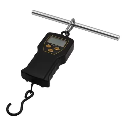 50kg 110lb Portable Hanging Luggage Scale Waterproof LCD Pocket Digital Fish Weighing Scale with Cross Bar