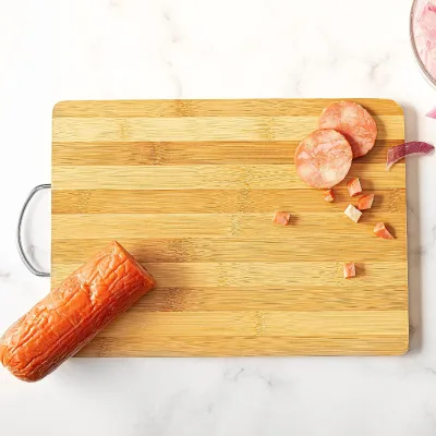 Extra Large Chopping Wood Cutting Board Non-Porous with Drip Tray for Family Daily Cooking