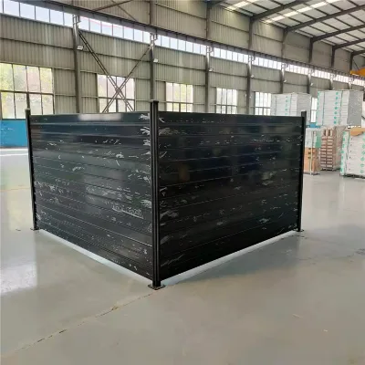 Customizable Size Aluminum Fence Black for Panels Outdoor Home Garden Wall Aluminum Fence Privacy Panels Slat Fence