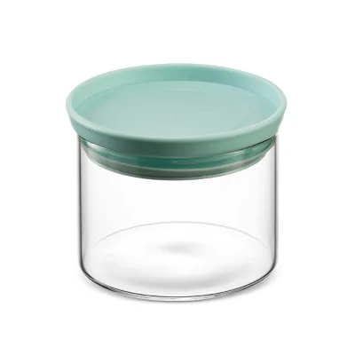 10oz Food Storage Containers Stackable Organization Canister Small Glass Jars