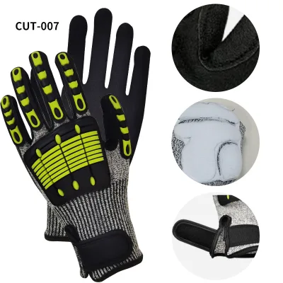 Custom Heavy Duty Anti Impact Industrial Construction Safeti Safety Work Protective Mechanical Mechanic Hand Gloves