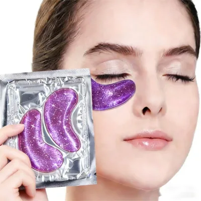 Wholesale Firming Silicone Thin Slice Eye Mask Patches Moisturizing Hydrating Reducing Eye Wrinkles Collagen Concealer Rose