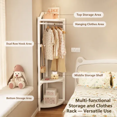 A Simple Household Corner Clothes Hanger That Serves Two Purposes and Saves Space