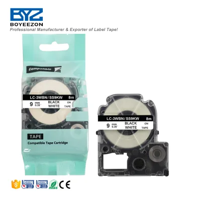 Free Sample Black on White Blank Cassette Tapes LC-3WBN/SS9KW Compatible With EP for king Jim Printer Ribbon