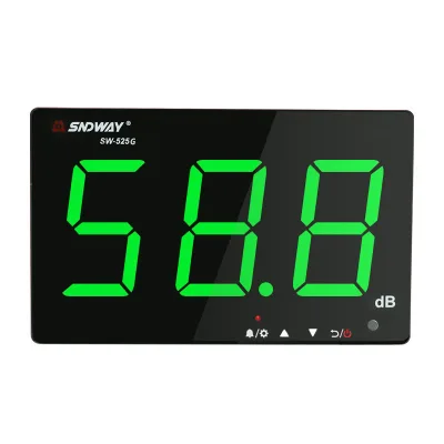 SNDWAY SW-525G 9.6 Inch Large Screen Green Noise Meter Wall-mounted Digital Sound Level Meter Noise Measurement Device