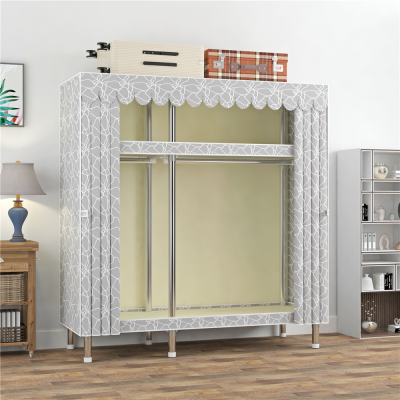 170CM Tall Wardrobes Latest Design Clothes Hanging Organizer Bedroom Corner Wardrobe Foldable Closets